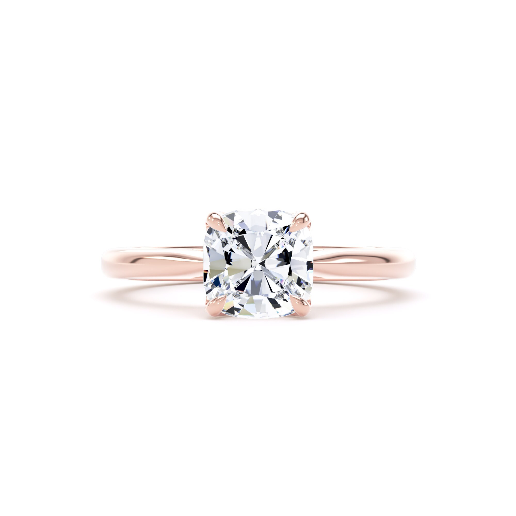 Goldsmiths 18ct Rose Gold 1.50cttw Cushion Cut Lab Grown Diamond Solitaire Engagement Ring - Ring Size L Goldsmiths 18ct Rose Gold 1.50cttw Cushion Cut Lab Grown Diamond Solitaire Engagement Ring - Ring Size L
