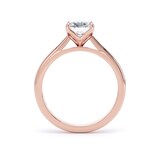 Goldsmiths 18ct Rose Gold 1.50cttw Cushion Cut Lab Grown Diamond Solitaire Engagement Ring - Ring Size S.5