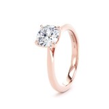Goldsmiths 18ct Rose Gold 1.50cttw Cushion Cut Lab Grown Diamond Solitaire Engagement Ring - Ring Size S.5