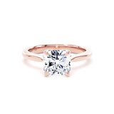 Goldsmiths 18ct Rose Gold 2.00cttw Cushion Cut Lab Grown Diamond Solitaire Engagement Ring - Ring Size T