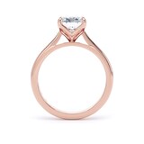 Goldsmiths 18ct Rose Gold 2.00cttw Cushion Cut Lab Grown Diamond Solitaire Engagement Ring - Ring Size T
