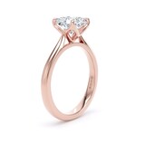 Goldsmiths 18ct Rose Gold 2.00cttw Cushion Cut Lab Grown Diamond Solitaire Engagement Ring - Ring Size T