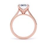 Goldsmiths 18ct Rose Gold 4.00cttw Cushion Cut Lab Grown Diamond Solitaire Engagement Ring - Ring Size F