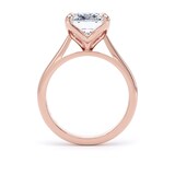 Goldsmiths 18ct Rose Gold 5.00cttw Cushion Cut Lab Grown Diamond Solitaire Engagement Ring - Ring Size S.5