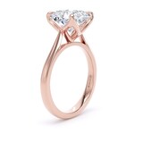 Goldsmiths 18ct Rose Gold 5.00cttw Cushion Cut Lab Grown Diamond Solitaire Engagement Ring - Ring Size S.5