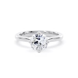 Goldsmiths Platinum Compass Set 1.50cttw Cushion Cut Lab Grown Diamond Solitaire Engagement Ring - Ring Size Q.5