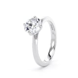 Goldsmiths Platinum Compass Set 1.50cttw Cushion Cut Lab Grown Diamond Solitaire Engagement Ring - Ring Size Q.5