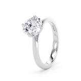 Goldsmiths Platinum Compass Set 2.00cttw Cushion Cut Lab Grown Diamond Solitaire Engagement Ring - Ring Size L.5