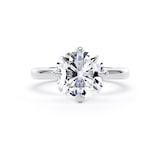Goldsmiths Platinum Compass Set 4.00cttw Cushion Cut Lab Grown Diamond Solitaire Engagement Ring - Ring Size I.5