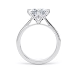 Goldsmiths Platinum Compass Set 4.00cttw Cushion Cut Lab Grown Diamond Solitaire Engagement Ring - Ring Size I.5