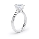 Goldsmiths Platinum Compass Set 4.00cttw Cushion Cut Lab Grown Diamond Solitaire Engagement Ring - Ring Size I.5