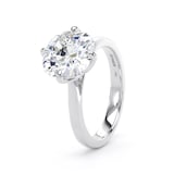 Goldsmiths Platinum Compass Set 4.00cttw Cushion Cut Lab Grown Diamond Solitaire Engagement Ring - Ring Size I.5