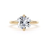 Goldsmiths 18ct Yellow Gold Compass Set 3.00cttw Cushion Cut Lab Grown Diamond Solitaire Engagement Ring - Ring Size G.5