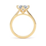 Goldsmiths 18ct Yellow Gold Compass Set 3.00cttw Cushion Cut Lab Grown Diamond Solitaire Engagement Ring - Ring Size G.5