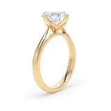 Goldsmiths 18ct Yellow Gold Compass Set 3.00cttw Cushion Cut Lab Grown Diamond Solitaire Engagement Ring - Ring Size G.5