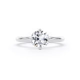 Goldsmiths 18ct White Gold Compass Set 1.50cttw Cushion Cut Lab Grown Diamond Solitaire Engagement Ring - Ring Size F.5