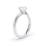 Goldsmiths 18ct White Gold Compass Set 1.50cttw Cushion Cut Lab Grown Diamond Solitaire Engagement Ring - Ring Size F.5