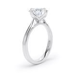 Goldsmiths 18ct White Gold Compass Set 3.00cttw Cushion Cut Lab Grown Diamond Solitaire Engagement Ring - Ring Size H.5