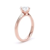 Goldsmiths 18ct Rose Gold Compass Set 2.00cttw Cushion Cut Lab Grown Diamond Solitaire Engagement Ring - Ring Size F