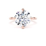 Goldsmiths 18ct Rose Gold Compass Set 5.00cttw Cushion Cut Lab Grown Diamond Solitaire Engagement Ring - Ring Size I.5
