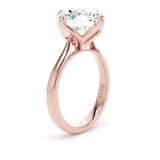 Goldsmiths 18ct Rose Gold Compass Set 5.00cttw Cushion Cut Lab Grown Diamond Solitaire Engagement Ring - Ring Size I.5