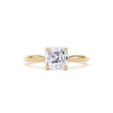 Goldsmiths 18ct Yellow Gold 1.50cttw Asscher Cut Lab Grown Diamond Solitaire Engagement Ring - Ring Size W.5