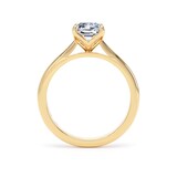 Goldsmiths 18ct Yellow Gold 1.50cttw Asscher Cut Lab Grown Diamond Solitaire Engagement Ring - Ring Size W.5