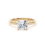 Goldsmiths 18ct Yellow Gold 2.00cttw Asscher Cut Lab Grown Diamond Solitaire Engagement Ring - Ring Size Y
