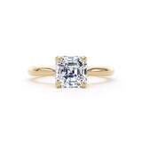 Goldsmiths 18ct Yellow Gold 2.00cttw Asscher Cut Lab Grown Diamond Solitaire Engagement Ring - Ring Size Y