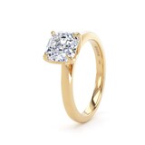 Goldsmiths 18ct Yellow Gold 2.00cttw Asscher Cut Lab Grown Diamond Solitaire Engagement Ring - Ring Size Y