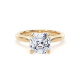 Goldsmiths 18ct Yellow Gold 3.00cttw Asscher Cut Lab Grown Diamond Solitaire Engagement Ring - Ring Size F.5
