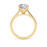Goldsmiths 18ct Yellow Gold 3.00cttw Asscher Cut Lab Grown Diamond Solitaire Engagement Ring - Ring Size F.5