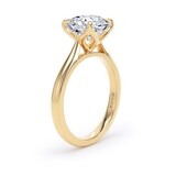 Goldsmiths 18ct Yellow Gold 3.00cttw Asscher Cut Lab Grown Diamond Solitaire Engagement Ring - Ring Size F.5