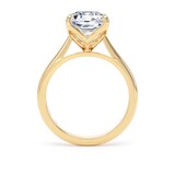 Goldsmiths 18ct Yellow Gold 4.00cttw Asscher Cut Lab Grown Diamond Solitaire Engagement Ring - Ring Size R.5