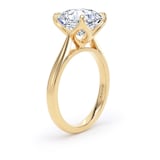 Goldsmiths 18ct Yellow Gold 5.00cttw Asscher Cut Lab Grown Diamond Solitaire Engagement Ring - Ring Size U