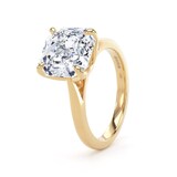 Goldsmiths 18ct Yellow Gold 5.00cttw Asscher Cut Lab Grown Diamond Solitaire Engagement Ring - Ring Size U