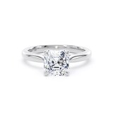Goldsmiths 18ct White Gold 2.00cttw Asscher Cut Lab Grown Diamond Solitaire Engagement Ring - Ring Size X.5