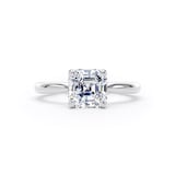 Goldsmiths 18ct White Gold 2.00cttw Asscher Cut Lab Grown Diamond Solitaire Engagement Ring - Ring Size X.5