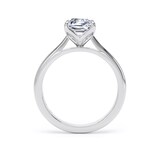 Goldsmiths 18ct White Gold 2.00cttw Asscher Cut Lab Grown Diamond Solitaire Engagement Ring - Ring Size X.5
