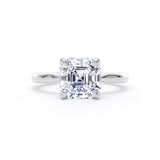 Goldsmiths 18ct White Gold 3.00cttw Asscher Cut Lab Grown Diamond Solitaire Engagement Ring - Ring Size W
