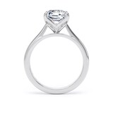 Goldsmiths 18ct White Gold 3.00cttw Asscher Cut Lab Grown Diamond Solitaire Engagement Ring - Ring Size W