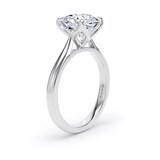 Goldsmiths 18ct White Gold 3.00cttw Asscher Cut Lab Grown Diamond Solitaire Engagement Ring - Ring Size W