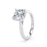 Goldsmiths 18ct White Gold 3.00cttw Asscher Cut Lab Grown Diamond Solitaire Engagement Ring - Ring Size W