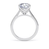 Goldsmiths 18ct White Gold 4.00cttw Asscher Cut Lab Grown Diamond Solitaire Engagement Ring - Ring Size L.5