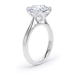 Goldsmiths 18ct White Gold 4.00cttw Asscher Cut Lab Grown Diamond Solitaire Engagement Ring - Ring Size L.5