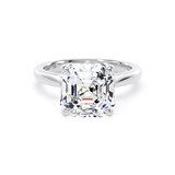 Goldsmiths 18ct White Gold 5.00cttw Asscher Cut Lab Grown Diamond Solitaire Engagement Ring - Ring Size L