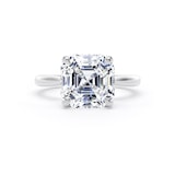 Goldsmiths 18ct White Gold 5.00cttw Asscher Cut Lab Grown Diamond Solitaire Engagement Ring - Ring Size L