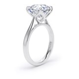 Goldsmiths 18ct White Gold 5.00cttw Asscher Cut Lab Grown Diamond Solitaire Engagement Ring - Ring Size L