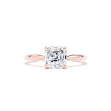 Goldsmiths 18ct Rose Gold 1.50cttw Asscher Cut Lab Grown Diamond Solitaire Engagement Ring - Ring Size N.5