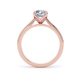 Goldsmiths 18ct Rose Gold 1.50cttw Asscher Cut Lab Grown Diamond Solitaire Engagement Ring - Ring Size N.5
